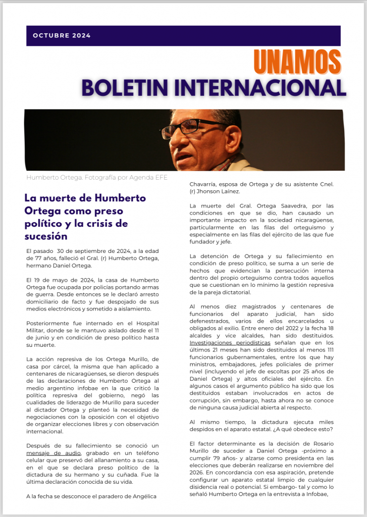 La crisis de la sucesión de la dictadura de Daniel Ortega