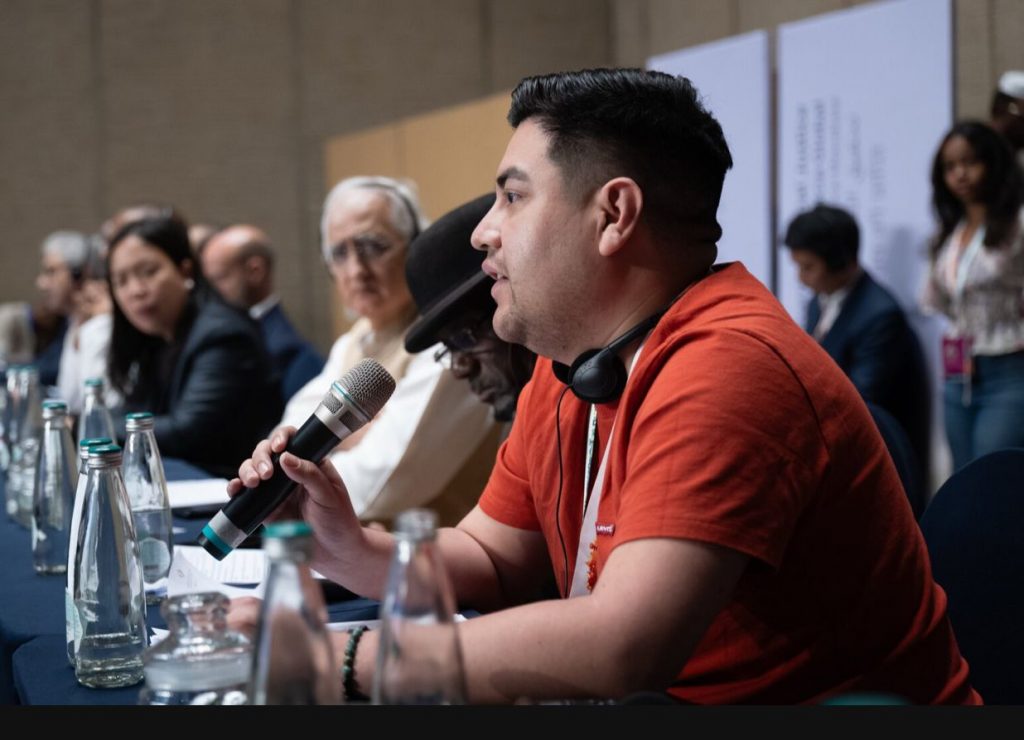 Luis Blandón, presidente de Unamos en conferencia sobre justicia global